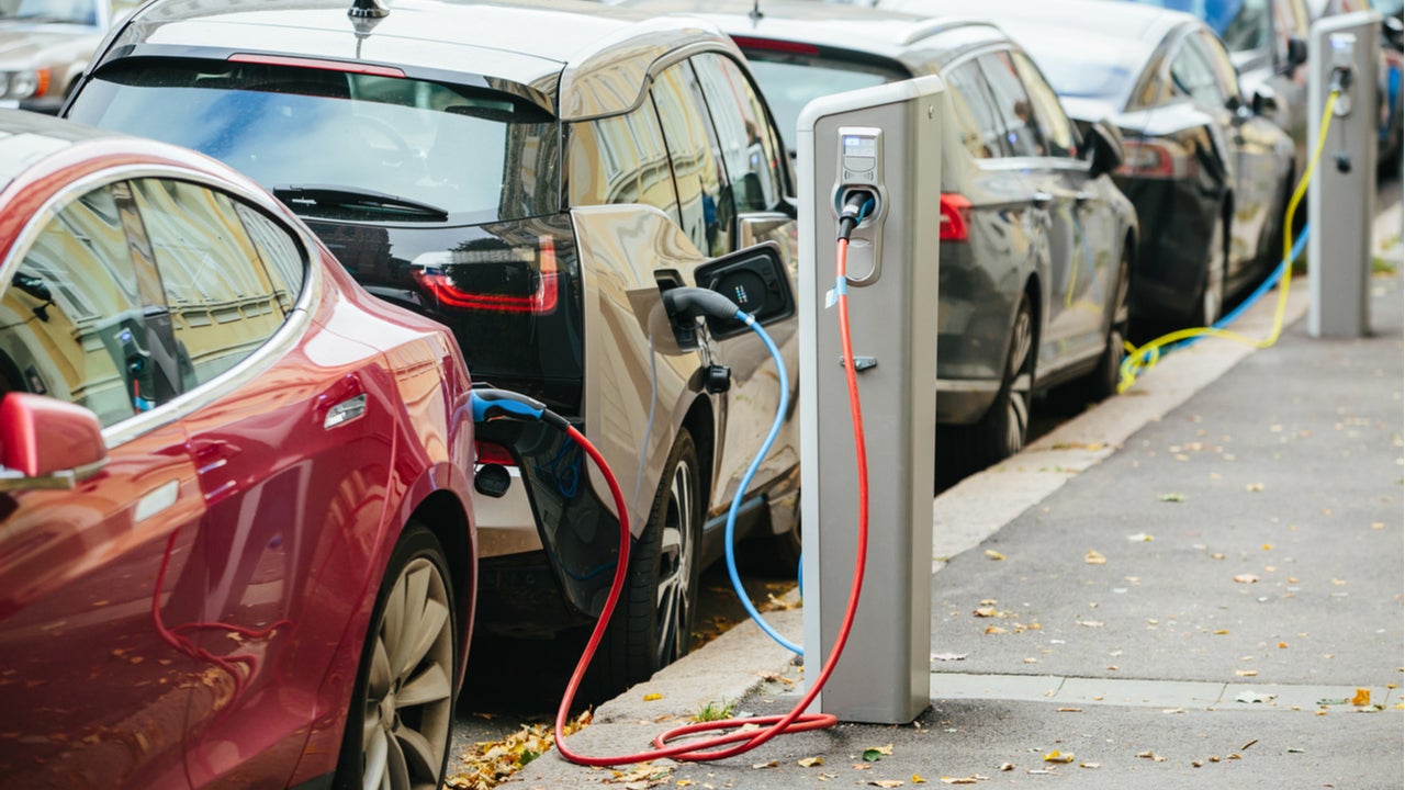 Electric cars charge while parked