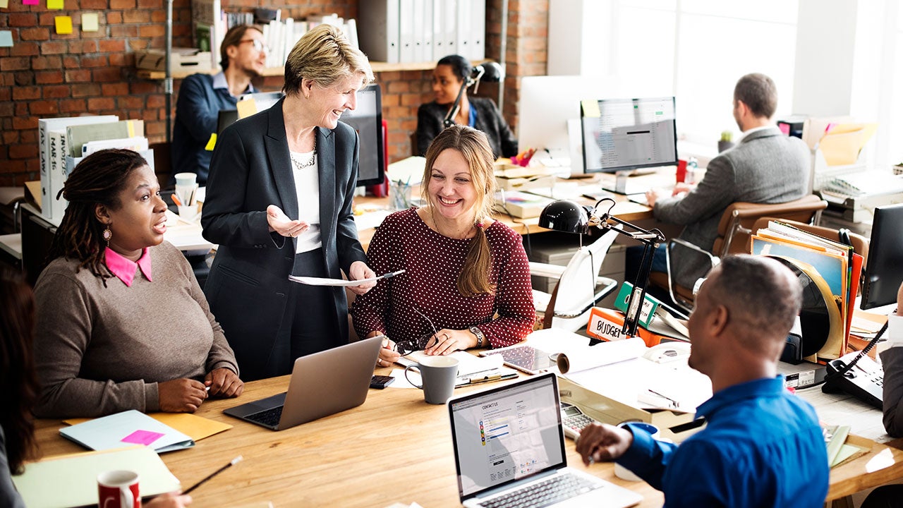 Modern open office environment