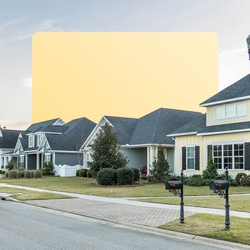 A neighborhood of single-family homes