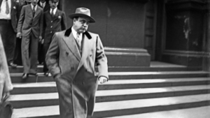 Al Capone on the day of his release from jail, Chicago, 1939.